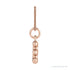 Sapphire Row Bubble Letter Necklace - E, 14K Rose Gold (view 3)
