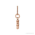Sapphire Row Bubble Letter Necklace - F, 14K Rose Gold (view 3)