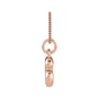 Sapphire Row Bubble Letter Necklace - G, 14K Rose Gold (view 2)