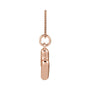 Sapphire Row Bubble Letter Necklace - H, 14K Rose Gold (view 2)
