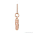 Sapphire Row Bubble Letter Necklace - H, 14K Rose Gold (view 3)