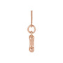Sapphire Row Bubble Letter Necklace - I, 14K Rose Gold (view 2)