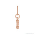 Sapphire Row Bubble Letter Necklace - I, 14K Rose Gold (view 3)