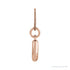 Sapphire Row Bubble Letter Necklace - J, 14K Rose Gold (view 3)