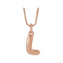 Sapphire Row Bubble Letter Necklace - L, 14K Rose Gold