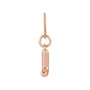 Sapphire Row Bubble Letter Necklace - L, 14K Rose Gold (view 2)