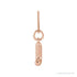 Sapphire Row Bubble Letter Necklace - L, 14K Rose Gold (view 3)