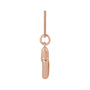 Sapphire Row Bubble Letter Necklace - M, 14K Rose Gold (view 2)