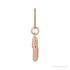 Sapphire Row Bubble Letter Necklace - M, 14K Rose Gold (view 3)
