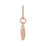 Sapphire Row Bubble Letter Necklace - N, 14K Rose Gold (view 2)