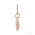Sapphire Row Bubble Letter Necklace - N, 14K Rose Gold (view 3)