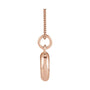 Sapphire Row Bubble Letter Necklace - O, 14K Rose Gold (view 2)