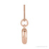 Sapphire Row Bubble Letter Necklace - O, 14K Rose Gold (view 3)