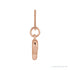 Sapphire Row Bubble Letter Necklace - P, 14K Rose Gold (view 3)