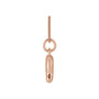 Sapphire Row Bubble Letter Necklace - Q, 14K Rose Gold (view 2)
