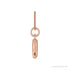 Sapphire Row Bubble Letter Necklace - Q, 14K Rose Gold (view 3)