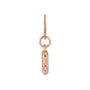 Sapphire Row Bubble Letter Necklace - R, 14K Rose Gold (view 2)