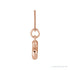 Sapphire Row Bubble Letter Necklace - S, 14K Rose Gold (view 3)