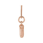 Sapphire Row Bubble Letter Necklace - T, 14K Rose Gold (view 2)