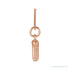 Sapphire Row Bubble Letter Necklace - T, 14K Rose Gold (view 3)