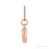 Sapphire Row Bubble Letter Necklace - U, 14K Rose Gold (view 3)