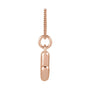 Sapphire Row Bubble Letter Necklace - V, 14K Rose Gold (view 2)