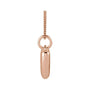 Sapphire Row Bubble Letter Necklace - W, 14K Rose Gold (view 2)