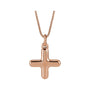 Sapphire Row Bubble Letter Necklace - X, 14K Rose Gold