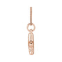 Sapphire Row Bubble Letter Necklace - X, 14K Rose Gold (view 2)