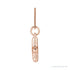 Sapphire Row Bubble Letter Necklace - X, 14K Rose Gold (view 3)