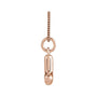 Sapphire Row Bubble Letter Necklace - Y, 14K Rose Gold (view 2)