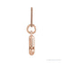 Sapphire Row Bubble Letter Necklace - Y, 14K Rose Gold (view 3)