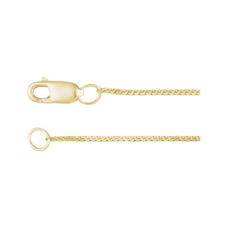 Sapphire Row Gold Serpent Chain Necklace -  (view 2)