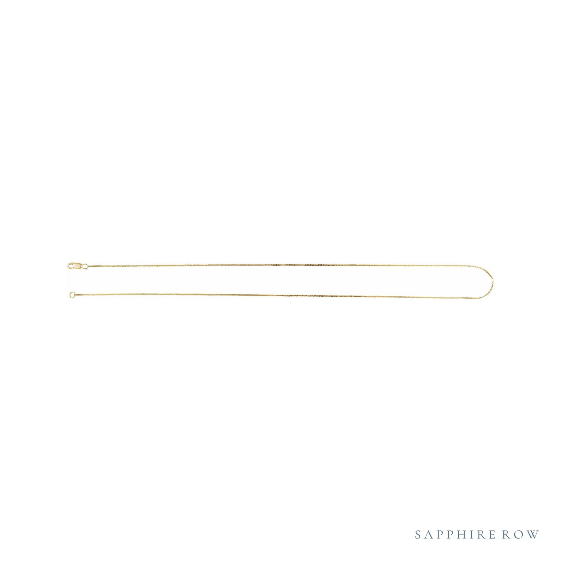 Sapphire Row Gold Serpent Chain Necklace -  (view 3)