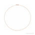 Sapphire Row Mini Rolo Chain Necklace - 14K Rose Gold, 18"
