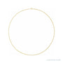 Sapphire Row Rolo Chain Necklace - 14K Yellow Gold