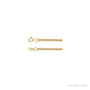 Sapphire Row Rolo Chain Necklace - 14K Yellow Gold (view 2)