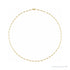 Sapphire Row Gold Satellite Bar Chain Necklace - 
