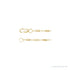 Sapphire Row Gold Satellite Bar Chain Necklace -  (view 2)