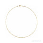 Sapphire Row 18K Yellow Gold Paperclip Chain Necklace - 