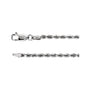 Sapphire Row Diamond-Cut Rope Chain Necklace - 14K White Gold