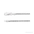 Sapphire Row Diamond-Cut Wheat Chain Necklace - 2 mm, 14K White Gold