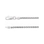 Sapphire Row Diamond-Cut Wheat Chain Necklace - 2 mm, 14K White Gold