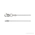 Sapphire Row Diamond-Cut Wheat Chain Necklace - 1.05 mm, 14K White Gold