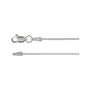 Sapphire Row Diamond-Cut Wheat Chain Necklace - 1.05 mm, 14K White Gold
