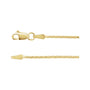 Sapphire Row Diamond-Cut Wheat Chain Necklace - 1.5 mm, 14K Yellow Gold