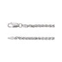 Sapphire Row Diamond-Cut Wheat Chain Necklace - 2.75 mm, 14K White Gold
