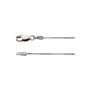 Sapphire Row Diamond-Cut Wheat Chain Necklace - 0.8 mm, 14K White Gold