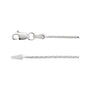 Sapphire Row Diamond-Cut Wheat Chain Necklace - 1.5 mm, 14K White Gold