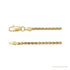 Sapphire Row Diamond-Cut Wheat Chain Necklace - 2 mm, 14K Yellow Gold